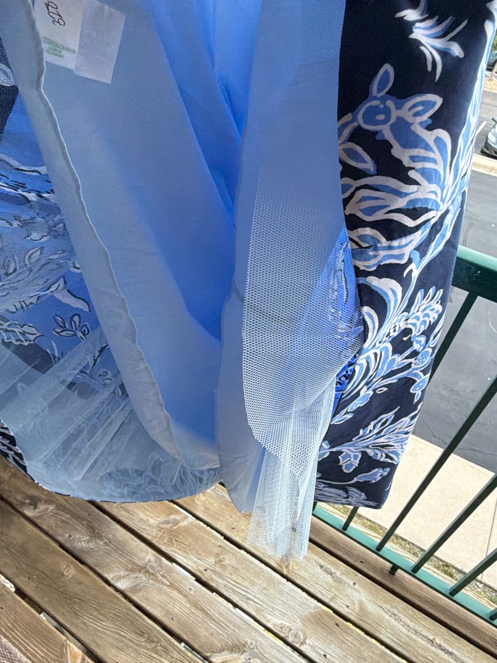 🆕 🌿🦋Lilly Pulitzer Kenni Midi Dress Size 0 Sunwashed Blue Tall Tales Strapless - Picture 15 of 17